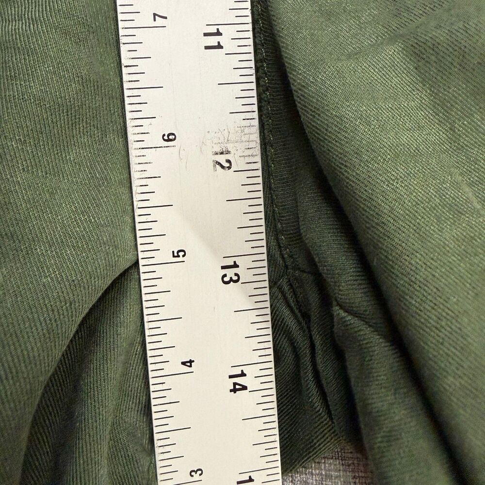 Madewell Pants Womens 4 Harlow Wide Leg High Rise Linen Blend Green Boho - Picture 7 of 15